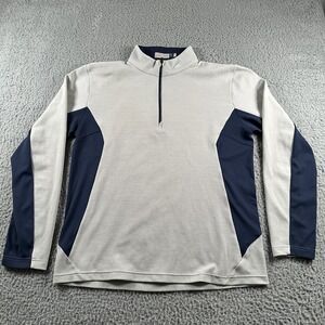 Kjus 1/4 Zip Roman Midlayer Pullover Performance Style Jacket Blue Gray Mens L‎